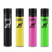 Briquet Clipper Jet Flamme Couleur x 4