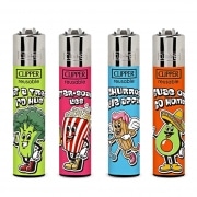 Briquet Clipper LOL Food x 4