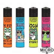 Briquet Clipper Micro Funny Frogs x 4