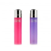 2 briquets � pierre Clipper Translucides Rose et Violet