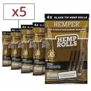 Blunt Hemper Mini Pr-roul filtre en verre Miel x5 sachets de 4