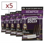 Blunt Hemper Mini Pr-roul filtre en verre Raisin x5 sachets de 4