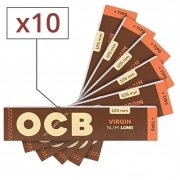 Feuille � rouler OCB Slim et Tips Virgin Long x10