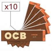Feuille a rouler OCB Slim Virgin et Tips x10