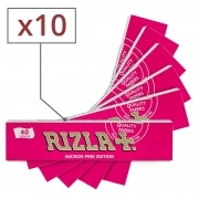 Papier  rouler Rizla + Micron Pink Slim x 10