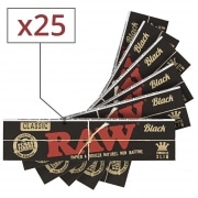 Feuille  rouler Raw Black slim x 25