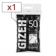 Filtres Gizeh Charbon actif coco 6mm x1 sachet