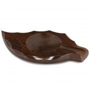 Cendrier Cigare Elie Bleu feuille de tabac obsidienne marron