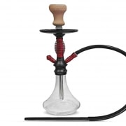 Chicha en verre Aura 43 cm Rouge