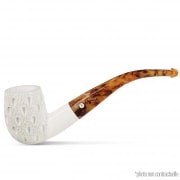 Pipe Ecume de Mer Art et Volutes Ajour�e Courb�e Mod�le 23