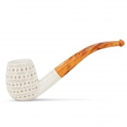 Pipe Ecume de Mer Ajoure Haute Courbe