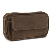 Blague  Tabac pour Pipe avec Rangement Cuir Marron