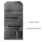 Photo #2 de Blague  tabac lgante en cuir souple noir