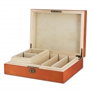 Photo #2 de Boite de rangement Rolling Supreme en bois Orange taille L