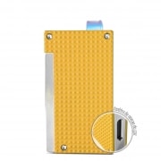 Photo #2 de Briquet Cigare Caseti Jaune Textur� et Chrome