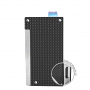Photo #2 de Briquet Cigare Caseti Noir Textur� et Chrome