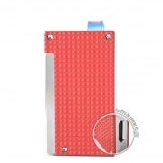 Photo #2 de Briquet Cigare Caseti Rouge Textur� et Chrome