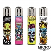 Photo #2 de Briquet Clipper Micro Skulls Corpz x 48