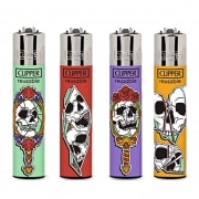 Photo #2 de Briquet Clipper Mirror Skulls x 48