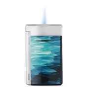 Photo #2 de Briquet S.T. Dupont MiniJet G�ode bleu et chrome