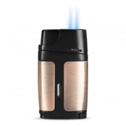 Photo #2 de Briquet Tempte Element Double Flamme Cuivre et Noir