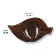 Photo #2 de Cendrier Cigare Elie Bleu feuille de tabac obsidienne marron