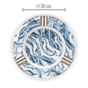 Photo #2 de Cendrier Cigare S.T. Dupont Rond XL Vague Bleue