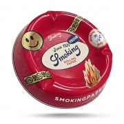 Photo #2 de Cendrier M�tal R�tro Rond Smoking 20 cm