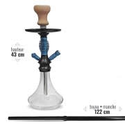 Photo #2 de Chicha en verre Aura 43 cm Bleue