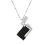 Photo #2 de Collier Briquet S.T. Dupont Chrome et Noir