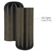 Photo #2 de Etui 2 cigares Elie Bleu en Cuir Patin Olive