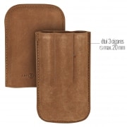 Photo #2 de Etui 3 cigares Art et Volutes Lucea Marron