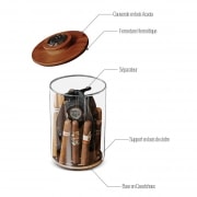 Photo #2 de Jarre  cigares Cylindrique en Verre Acacia