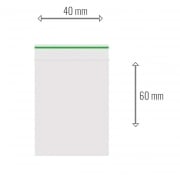 Photo #2 de Lot de 100 sachets Zip 40 x 60 mm Liser Vert
