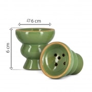 Photo #2 de Narguil� 23 cm Vert Double Tuyau