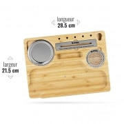 Photo #2 de Plateau  rouler G-Rollz Bamboo Complet 28.5 x 21.5 cm