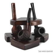 Photo #2 de Porte Pipes en bois marron 3 pipes