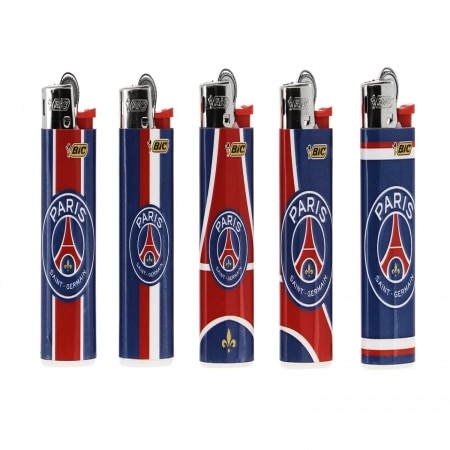 5 briquets Bic mini à pierre PSG - 5,00€