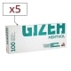 Boite de 100 tubes Gizeh Silver Tip Menthol avec filtre x 5