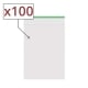 Lot de 100 sachets Zip 60 x 80 mm Liser� Vert