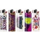 5 briquets Bic maxi � pierre Peace & Love