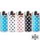 5 briquets Bic mini  pierre dcors Pois
