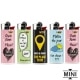 5 briquets Bic mini  pierre Chtis For Ever