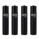 Briquet Clipper Soft Touch Noir x 4