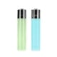 2 briquets � pierre Clipper Translucides Vert et Turquoise
