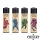 Briquet Clipper Classic Pocket Astro Sport x 4