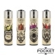 Briquet Clipper Classic Pocket King Safari x 4