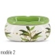 Cendrier cramique Ovale motif Vgtal Modle 2