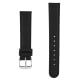 Bracelet Montre Cuir Couture Akteo Boucle Argent 18 Noir