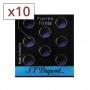 Lot de 10 boites de Pierres  briquet S.T. Dupont Bleues 640